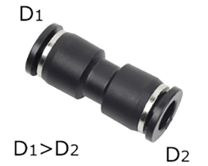 14mm O.D to 10mm O.D tube union tee reducer push to connect fitting
